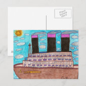 Simo Go Around Ship Briefkaart (Voorkant / Achterkant)