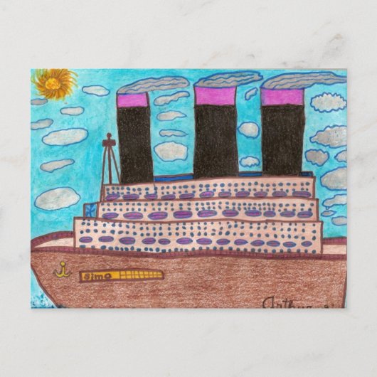 Simo Go Around Ship Briefkaart (Voorkant)