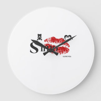 Simo I Love You ❤️ | Romantic Love Design Grote Klok
