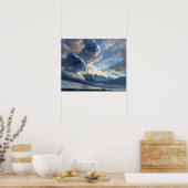 Simon Alexandre Clément Denis Study of Clouds Poster (Keuken)