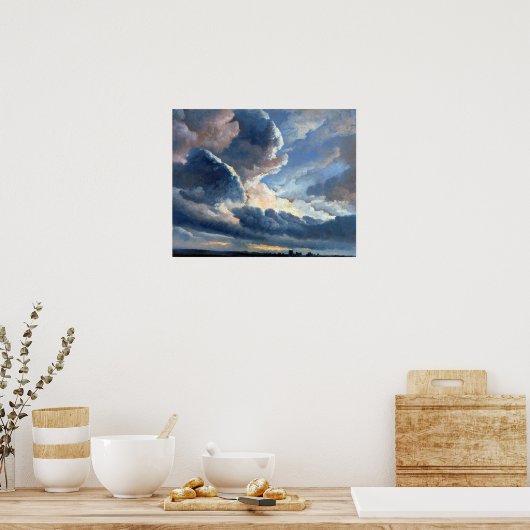 Simon Alexandre Clément Denis Study of Clouds Poster (Keuken)