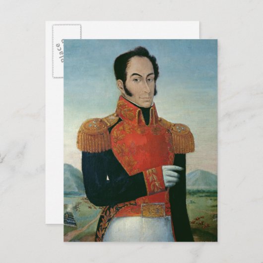 Simon Bolivar Briefkaart (Voorkant / Achterkant)