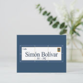 Simon Bolivar, het Teken van de Straat, Sucre, Briefkaart (Staand voorkant)