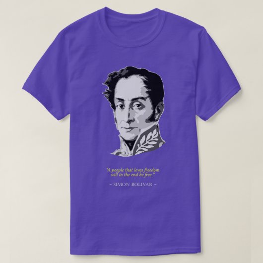 Simon Bolivar Quote T-shirt (Design voorkant)