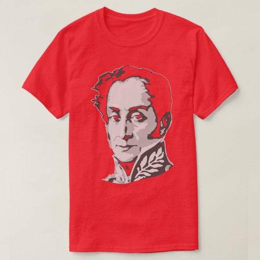 Simon Bolivar Zwart-wit T-shirt (Design voorkant)