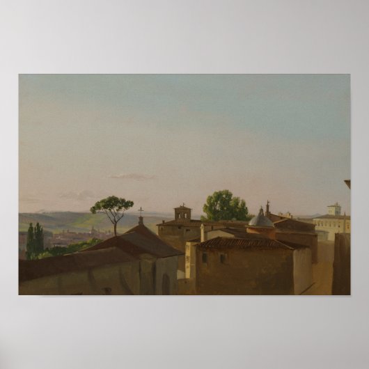 Simon Denis - Uitzicht op de Quirinal Hill, Rome Poster (Voorkant)