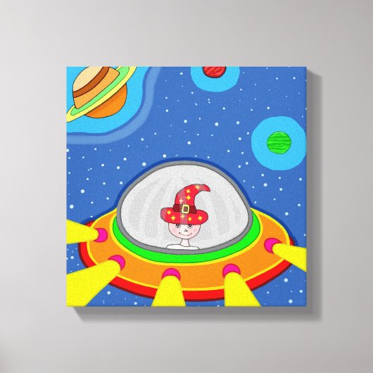 Simon en zijn ruimteschip canvas afdruk (Voorkant)