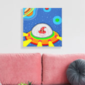 Simon en zijn ruimteschip canvas afdruk (Insitu (Woonkamer))