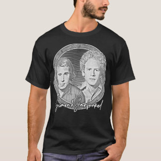 Simon Garfunkel Retro stijl Fan Design T-shirt