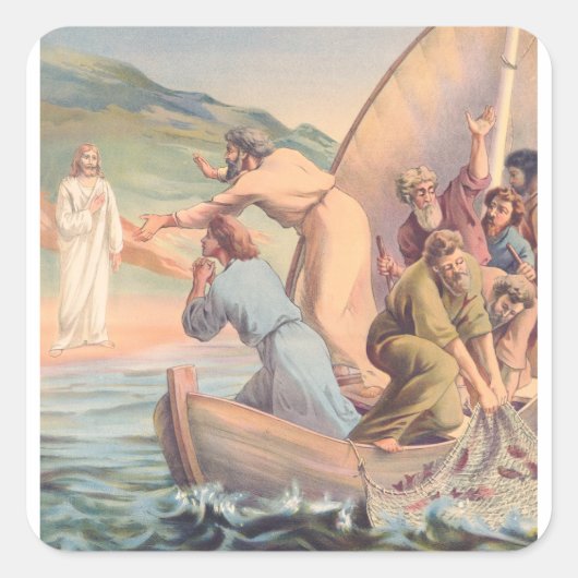 Simon houdt van jou vierkante sticker (Voorkant)