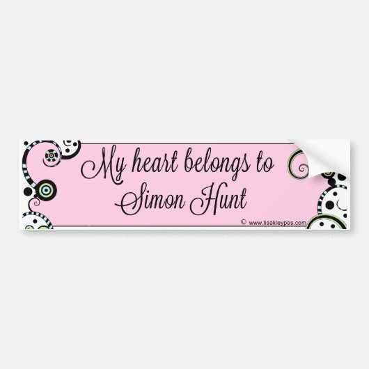 Simon Hunt Bumpersticker (Voorkant)