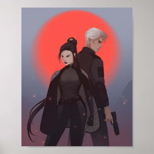 Simon & Michiko Poster - van Mona Finden (Voorkant)