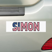 Simon Name Vorname USA Aufkleber Sticker Auto (Op auto)