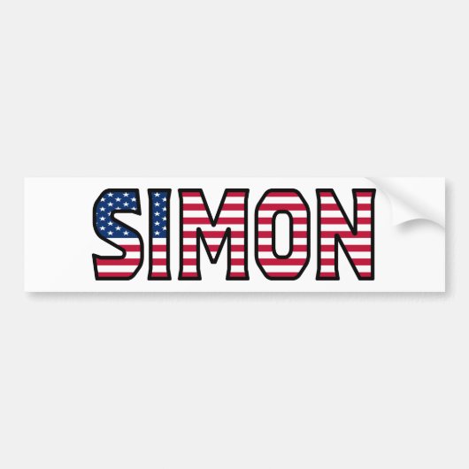 Simon Name Vorname USA Aufkleber Sticker Auto (Voorkant)