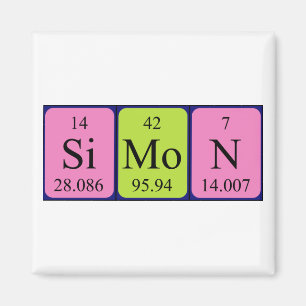 Simon periodieke table name magnet