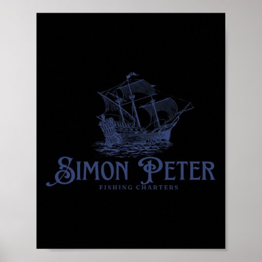Simon Peter Vis charter Jezus Christenen God Poster (Voorkant)