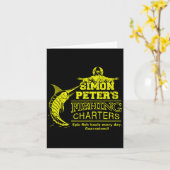 Simon Peter's Fishing Charters Funny Jesus Christ Kaart (Gele Bloem)