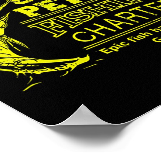 Simon Peter's Fishing Charters Funny Jesus Christ  Poster (Hoek)