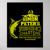 Simon Peter's Fishing Charters Funny Jesus Christ  Poster (Voorkant)