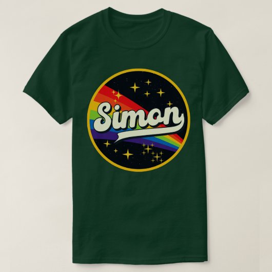 Simon Rainbow in ruimte  stijl T-shirt (Design voorkant)