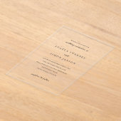 Simon Simple Elegant Wedding Acryl Uitnodigingen (Laagn)