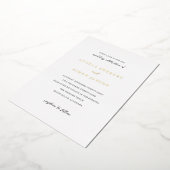 Simon Simple Elegant Wedding Folie Uitnodiging (Gedraaid)