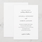 Simon Simple Elegant Wedding Kaart (Voorkant / Achterkant)