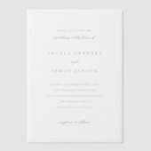 Simon Simple Elegant Wedding Vellum Uitnodigingen (Voorkant)