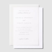 Simon Simple Elegant Wedding Vellum Uitnodigingen (Offset)