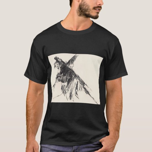 Simon van Cyrene helpt Jezus met het dragen van de T-shirt (Voorkant)
