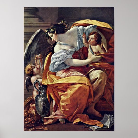 Simon Vouet - Allegory of Wealth Poster (Voorkant)