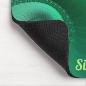 SIMON ~ Zany Shades of Green Fractal Pattern Muismat (Hoek)