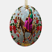 SIMONA ~ Maria op de ezel ~ Keramisch Ornament (Rechts)