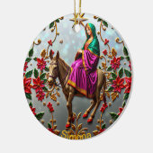SIMONA ~ Maria op de ezel ~ Keramisch Ornament (Links)