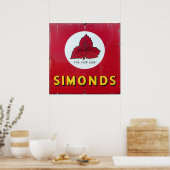 Simonds Beer,  enamel-teken. Poster (Keuken)