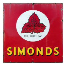Simonds Beer,  enamel-teken.