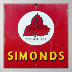 Simonds Beer,  enamel-teken. Poster