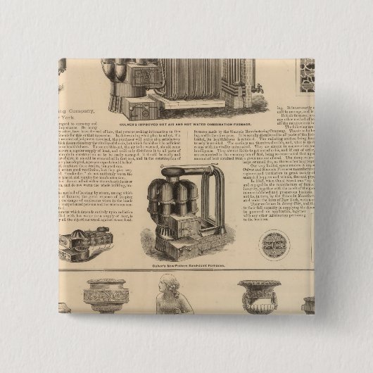 Simonds Manufacturing Company Stewart Vierkante Button 5,1 Cm (Voorkant)