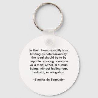 Simone de Beauvoir citaat Sleutelhanger