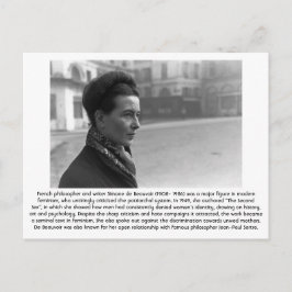 Simone de Beauvoir - feminist Briefkaart