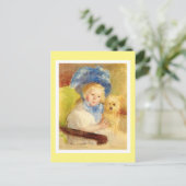 Simone in een groot gepland Pet, door Mary Cassatt Feestdagenkaart (Staand voorkant)