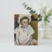 Simone in een Witte Bonnet Briefkaart (Staand voorkant)