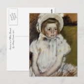 Simone in een Witte Bonnet Briefkaart (Voorkant / Achterkant)