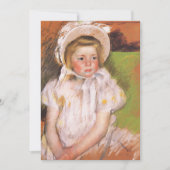 Simone in een Witte Bonnet | Mary Cassatt (Voorkant)