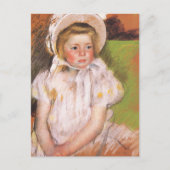 Simone in een Witte Bonnet | Mary Cassatt Briefkaart (Voorkant)