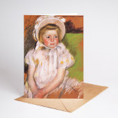 Simone in een Witte Bonnet | Mary Cassatt Kaart
