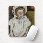 Simone in een Witte Bonnet Muismat (Met muis)