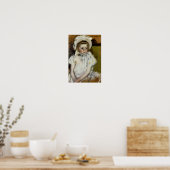 Simone in een Witte Bonnet Poster (Keuken)