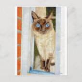 Simone in het raam (Siamese) Briefkaart (Voorkant)