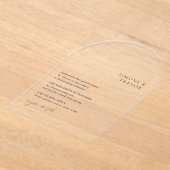 Simone Minimal Modern Wedding Acryl Uitnodigingen (Laagn)